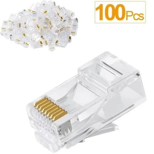 Netix RJ45 100 Pack Cat5 Shielded Connectors
