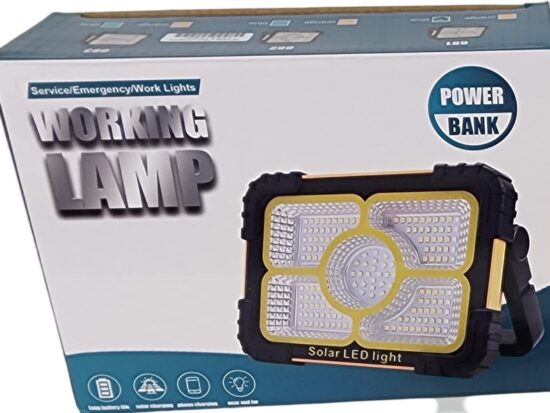 Solarix LED Solar Floodlamp With Power Bank Orange Large