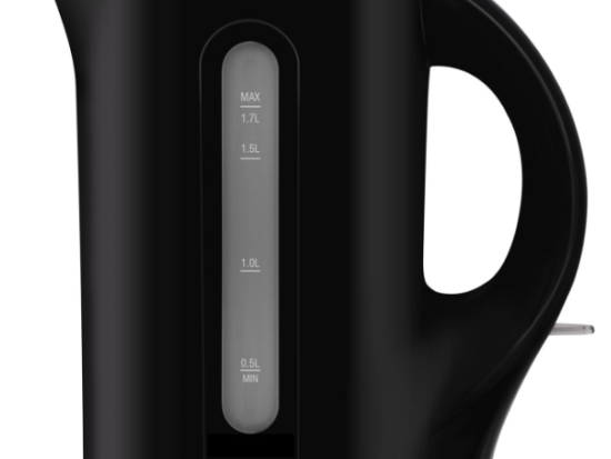 Mellerware Tugela 1.7L Black Cordless Plastic Kettle