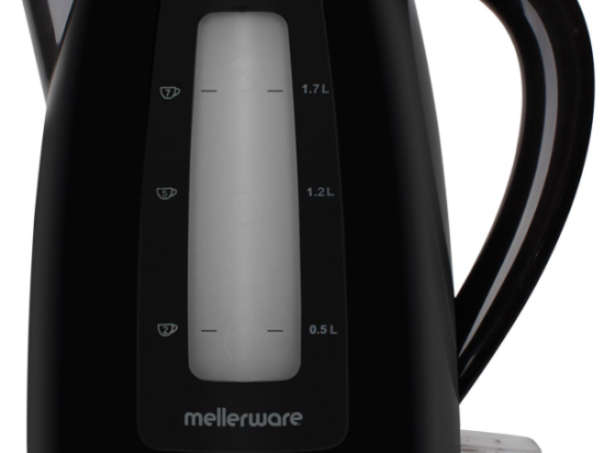 Mellerware Breede 360° Cordless Black 2L Plastic Kettle
