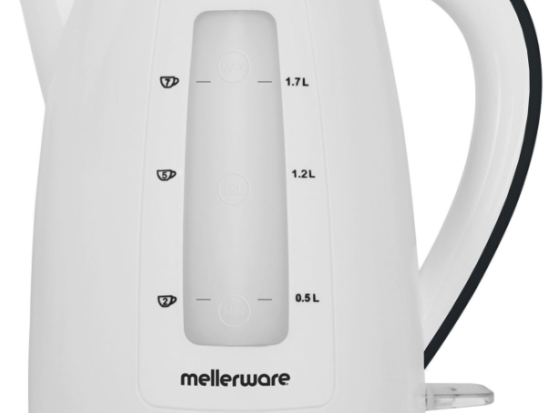 Mellerware Breede 360° Cordless Black & White 2L Plastic Kettle
