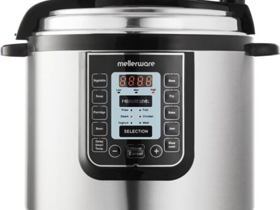 Mellerware 1000W Juno 6 Litres Pressure Cooker With LED Display
