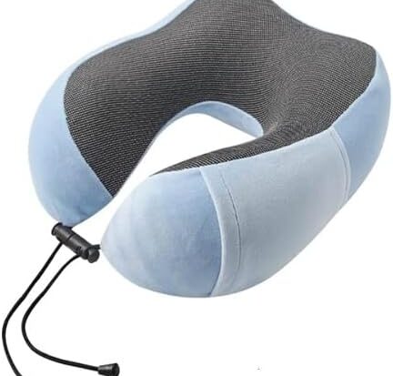 Casey U Shaped Large Travel Neck Pillow Light Blue
