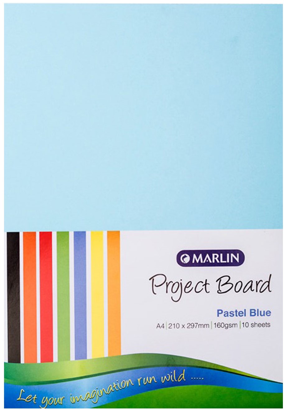 Marlin A4 160gsm Project Board Pastel Blue