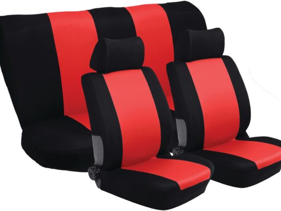 Stingray Nexus 6 Piece Car Seat Cover Set Black and Red
