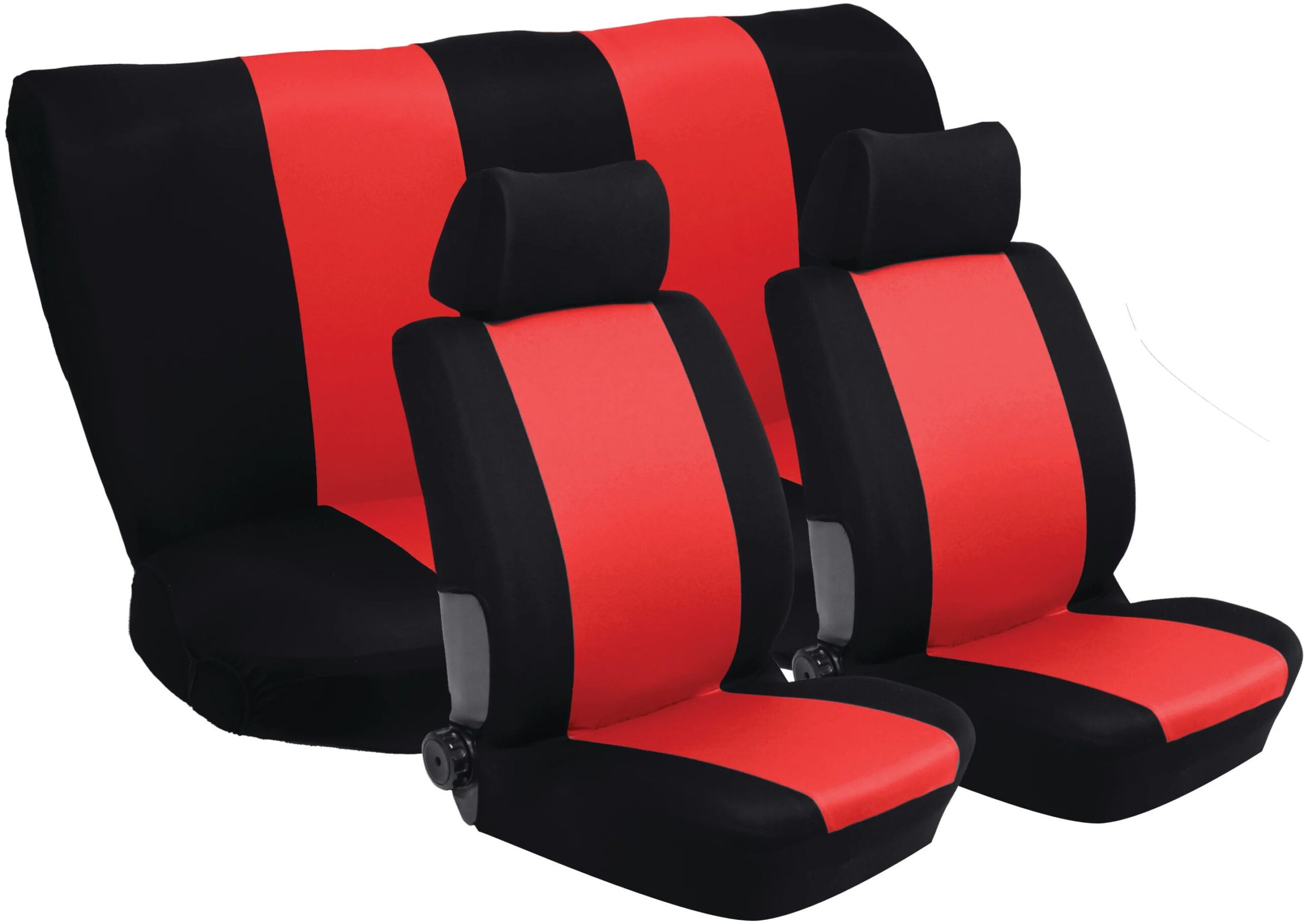 Stingray Nexus 6 Piece Car Seat Cover Set Black and Red