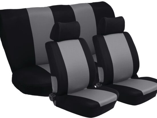 Stingray Nexus 6 Piece Car Seat Cover Set Black and Grey