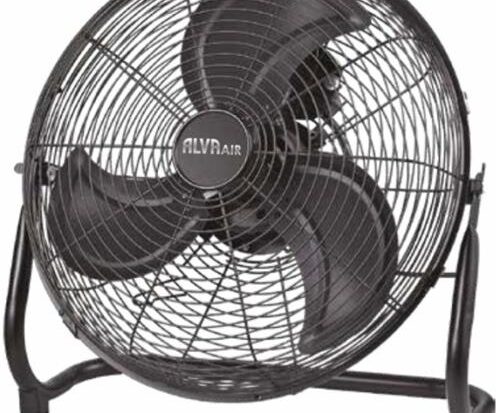Alva Air 40cm Metal Floor Fan Matte Black