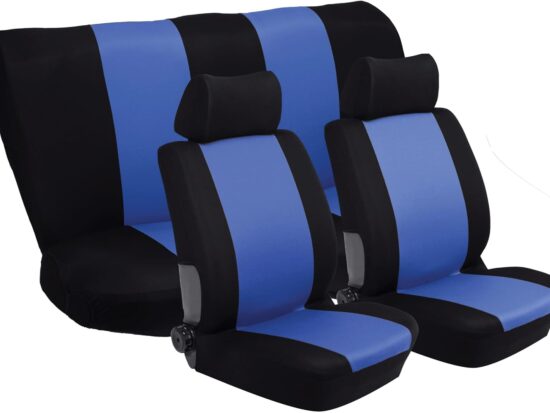 Stingray Nexus 6 Piece Car Seat Cover Set Black and Blue